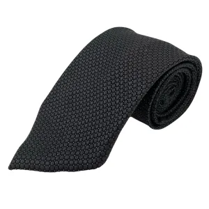 CALVIN KLEIN Circular Pattern Silk Tie - Black