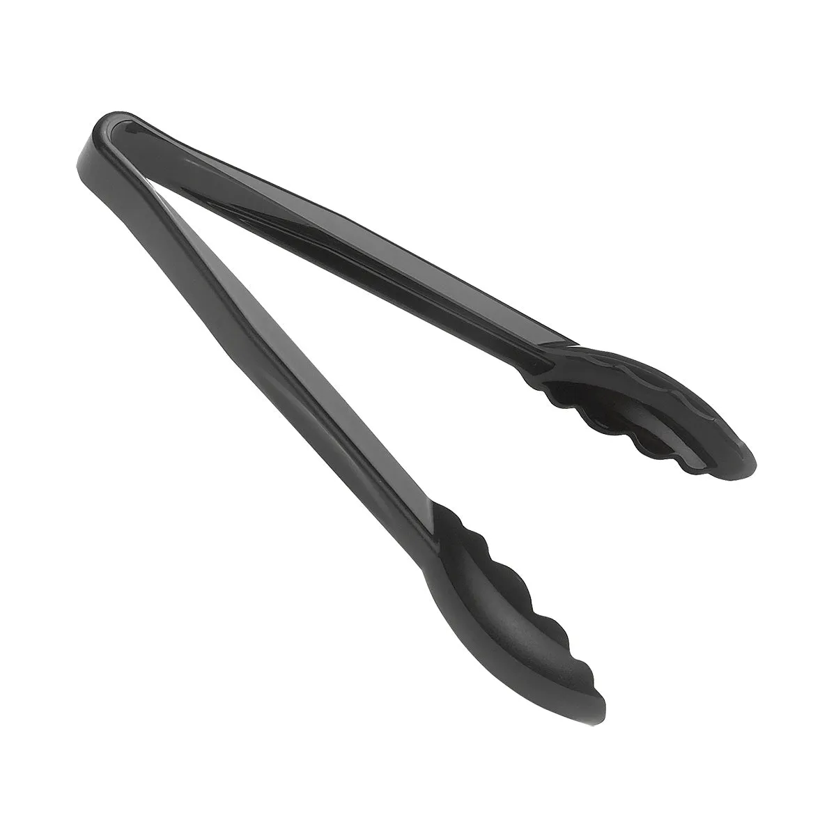 Cambro 9TGS110 Lugano Scallop Grip Tongs, Black, 9"