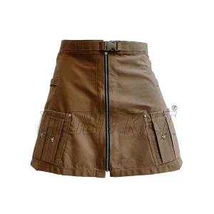 Camel Color Women Fashion Kilt