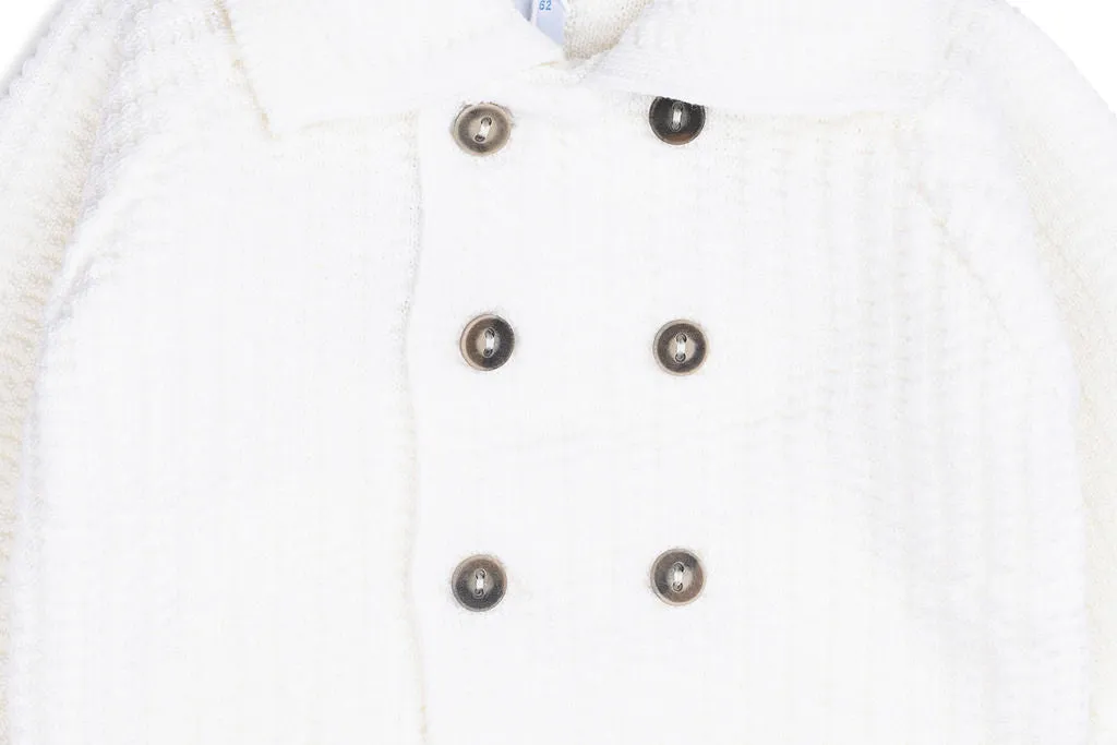 Cameron Merino Wool Cream Double-Knit Jacket with Collar