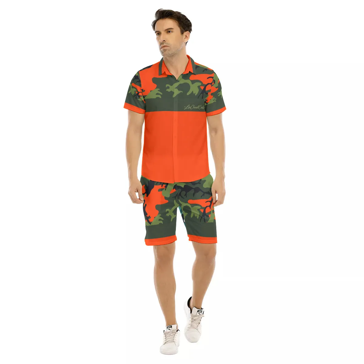CAMOUFLAGE KAKI Men's Short Sleeve Shirt Sets