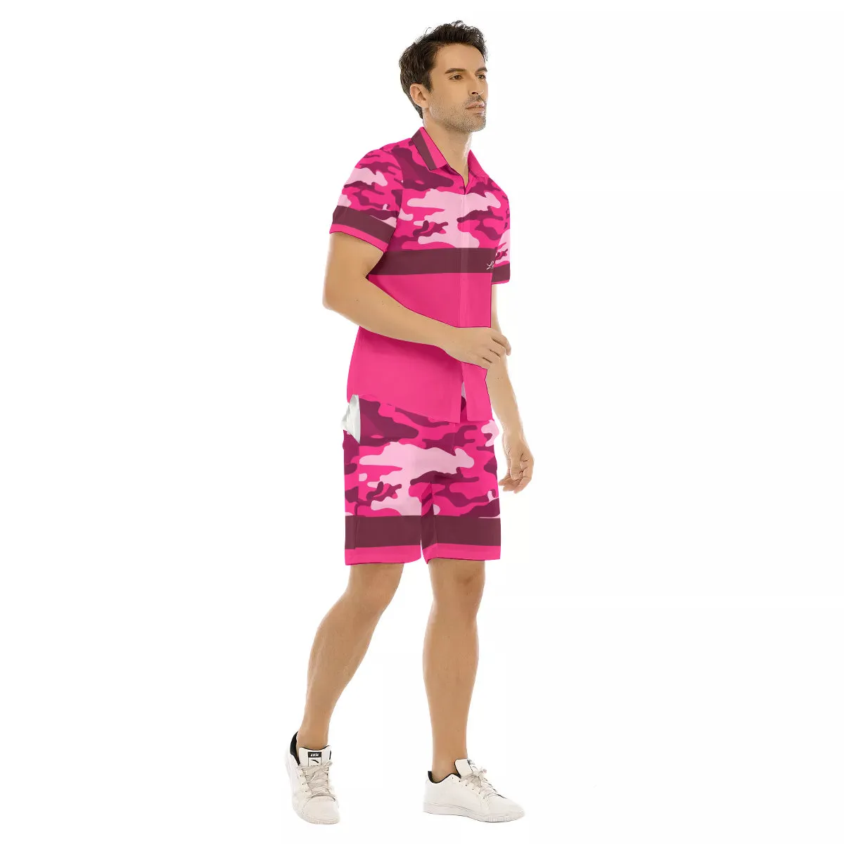 CAMOUFLAGE PINKISH Men's Short Sleeve Shirt Sets