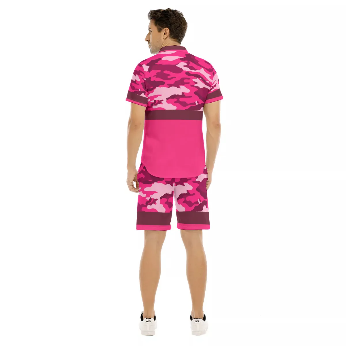 CAMOUFLAGE PINKISH Men's Short Sleeve Shirt Sets