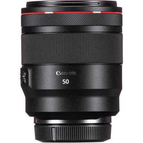 Canon RF 50mm USM Lens (Intl Model) with Monopod, Tripod, 32GB Memory Bundle