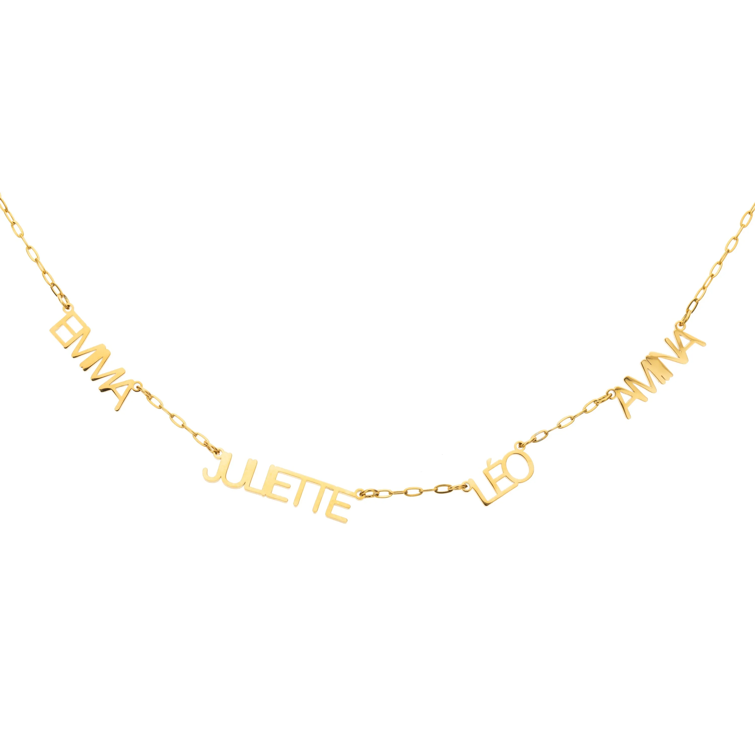 Capital Letter Multi-Names Necklace