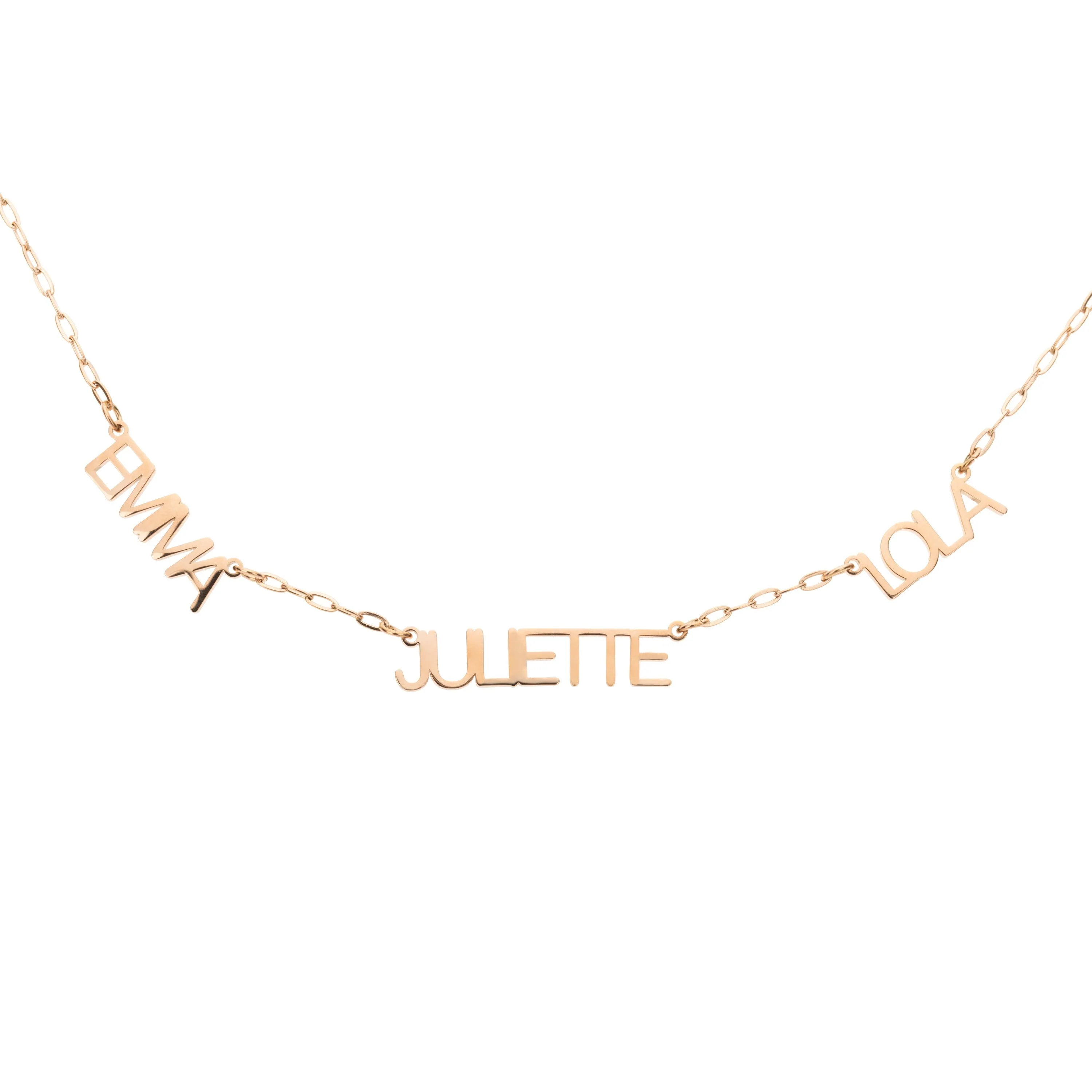 Capital Letter Multi-Names Necklace