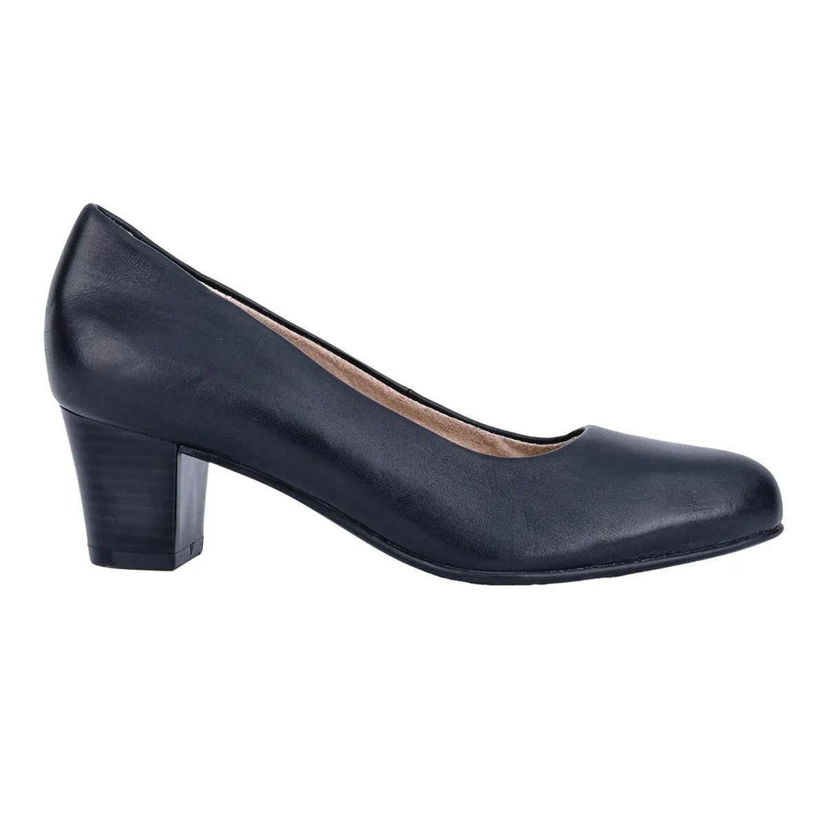 Caprice On Air Pump High-Heel Shoes Leather Black Colour For Women