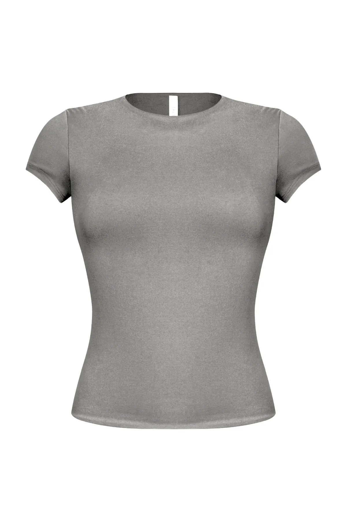 Cara Short Sleeve Top (Heather Grey)