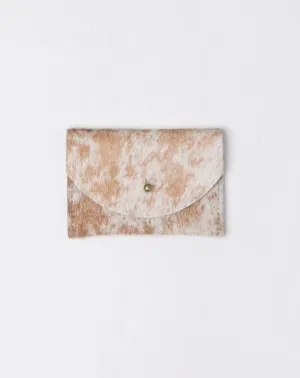 Caramel Spots Pony Hair Card Holder