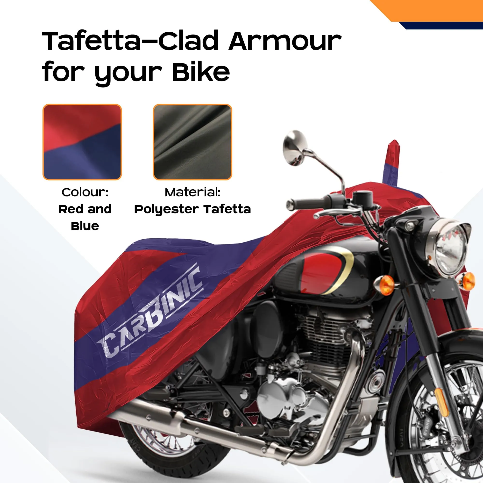CARBINIC Polyester Water Resistant Scooty Cover|Honda Activa 6G Tvs Jupiter Bajaj Chetak Electric Scooter Cover|Dustproof Activa Accessories|Uv Proof Scratchproof With Mirror Pocket Cover|Blue&Red