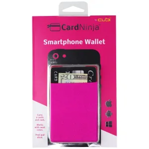 CardNinja Adhesive Card Holder for Smartphones and More - Magenta