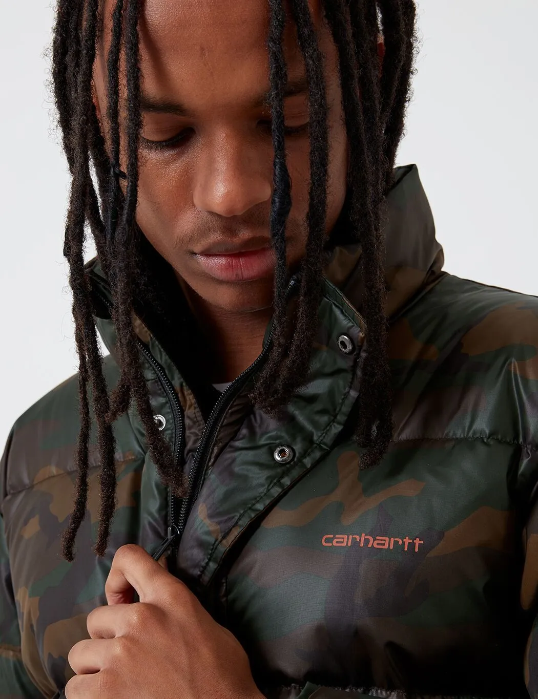 Carhartt-WIP Deming Jacket - Evergreen Camo/Brick
