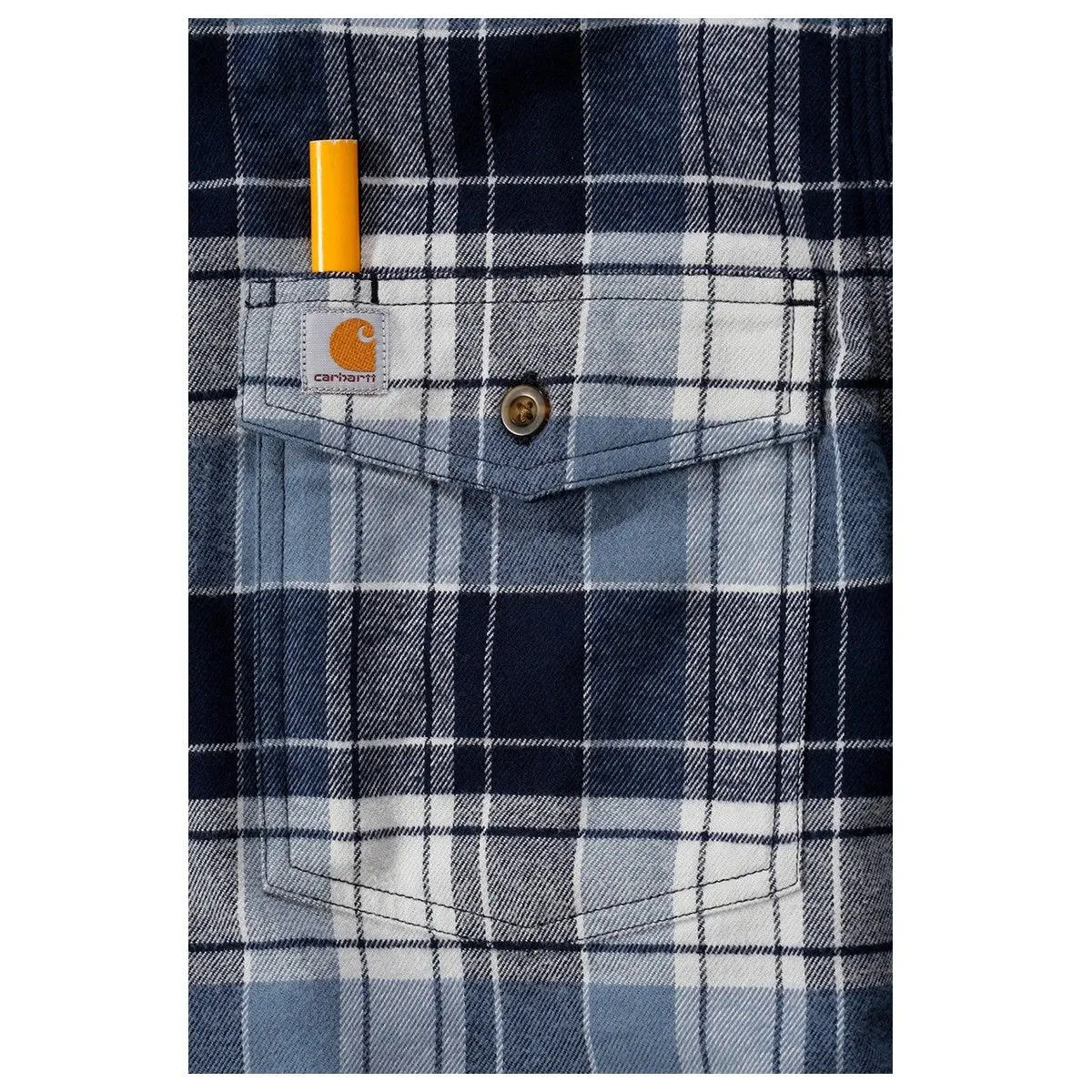 Carhartt&#x20;102888&#x20;Trimbull&#x20;Slim&#x20;Fit&#x20;Flannel&#x20;Shirt&#x20;-&#x20;Steel&#x20;Blue