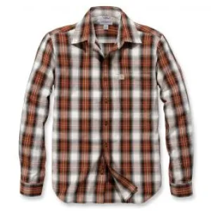 Carhartt&#x20;103667&#x20;l&#x2F;s&#x20;Essential&#x20;Open&#x20;Collar&#x20;Shirt&#x20;Plaid&#x20;-&#x20;Sequoia