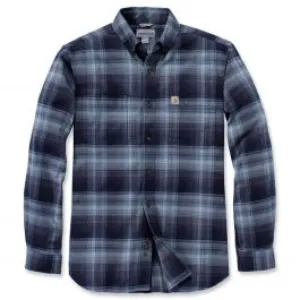 Carhartt&#x20;103820&#x20;Rugged&#x20;Flex&#xAE;&#x20;Hamilton&#x20;Plaid&#x20;l&#x2F;s&#x20;Shirt&#x20;-&#x20;Navy