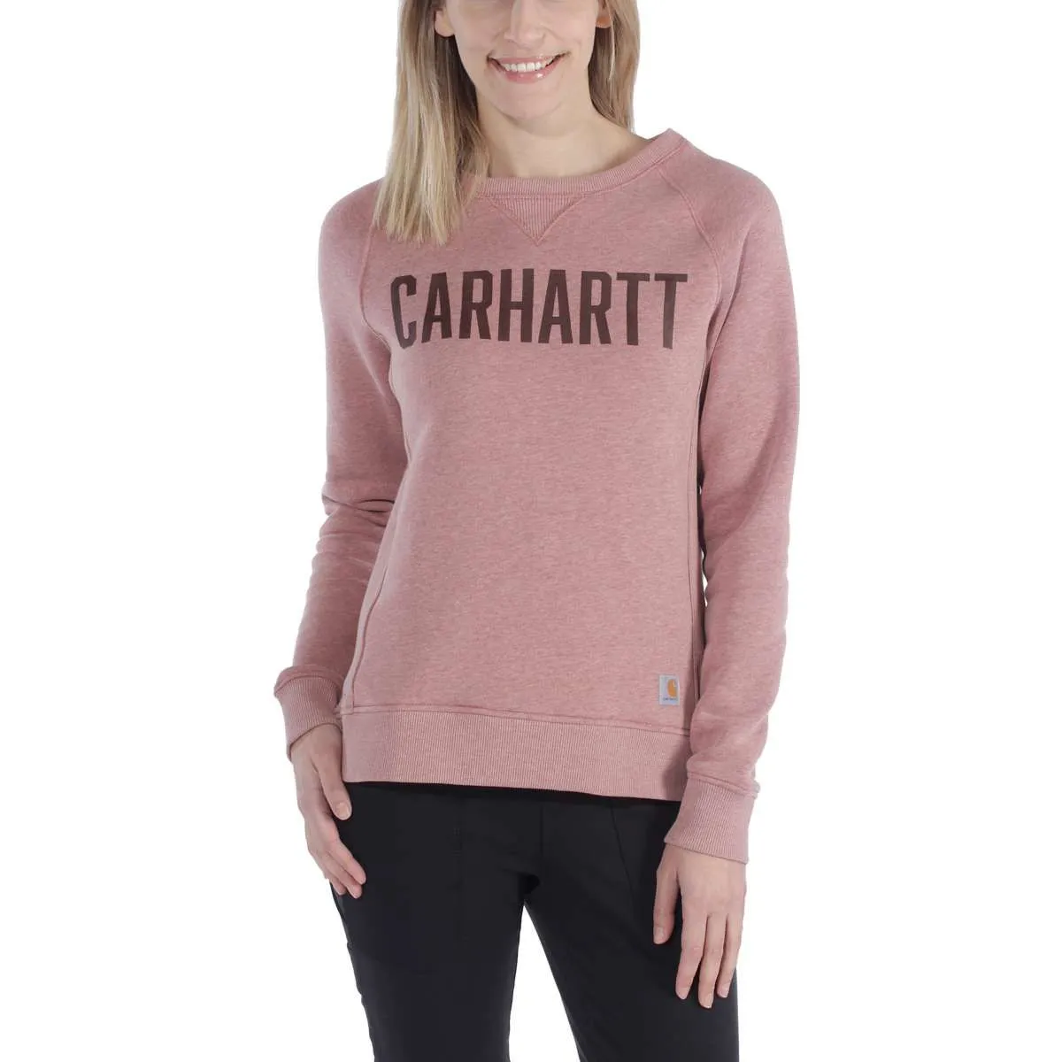 Carhartt&#x20;103926&#x20;Women&#x27;s&#x20;Clarksburg&#x20;Graphic&#x20;Crewneck&#x20;-&#x20;Burlwood&#x20;Heather