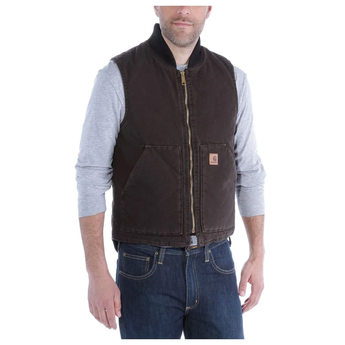 Carhartt&#x20;V02&#x20;Sandstone&#x20;Vest&#x20;Arctic&#x20;Quilt&#x20;Lined&#x20;-&#x20;Midnight