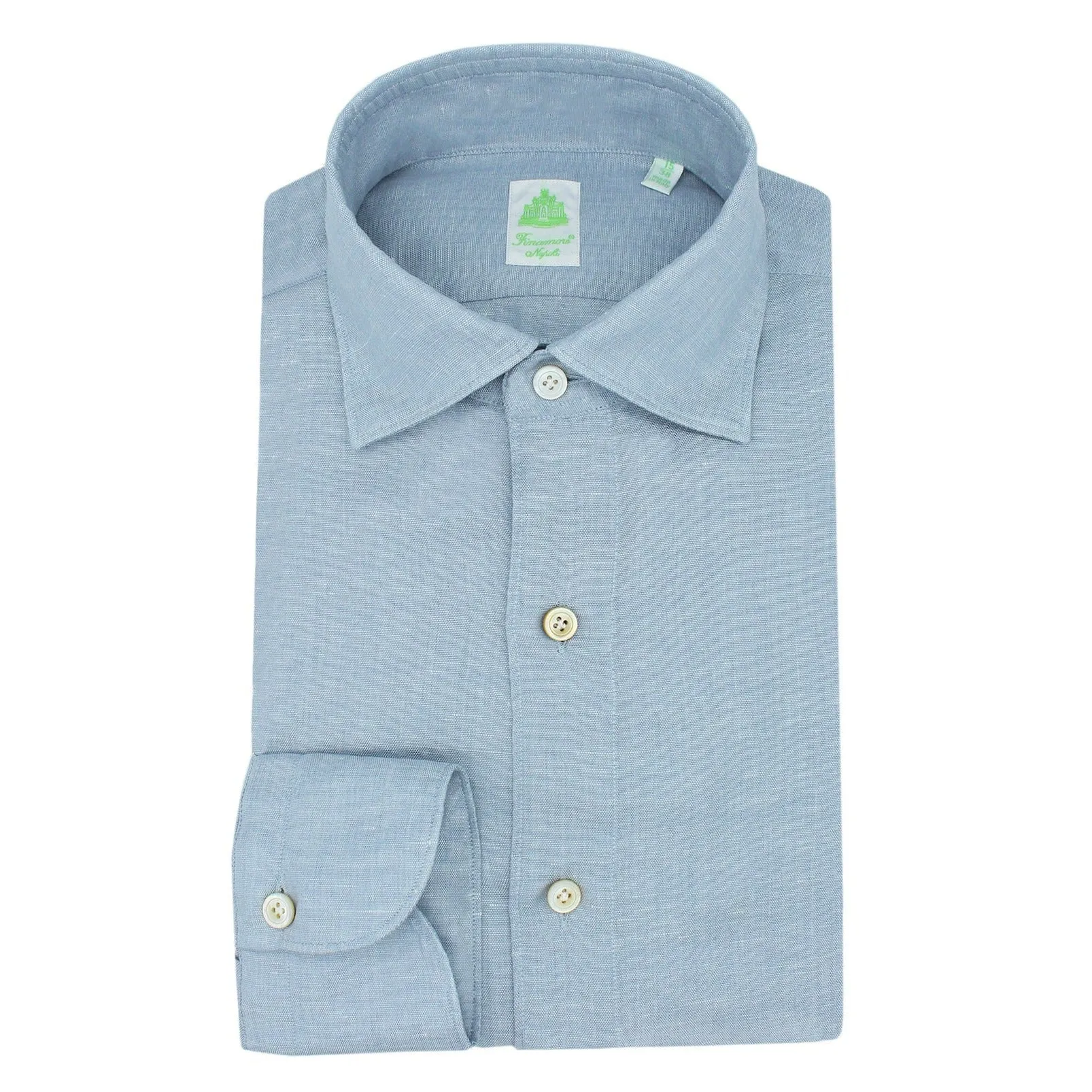 Carlo Riva linen and cotton Tokyo slim fit shirt