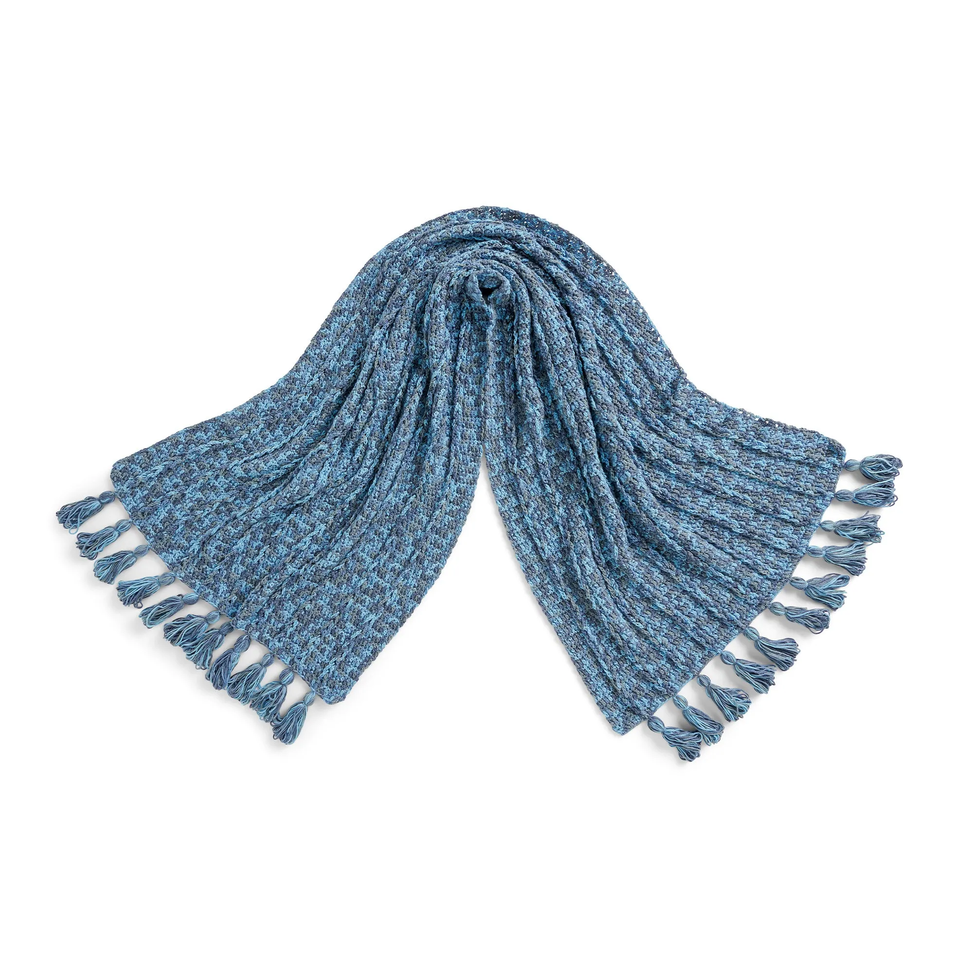 Caron Chain Ridge Crochet Shawl