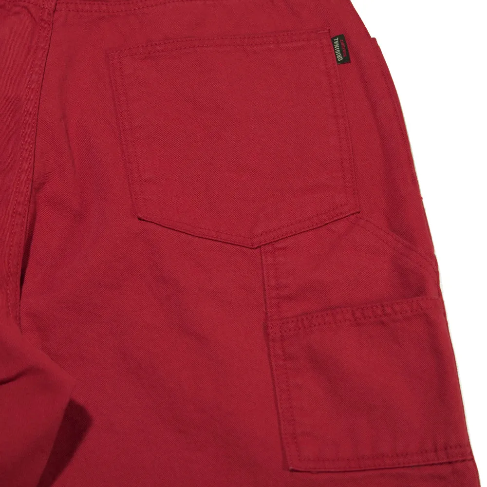 CARPENTER LOOSEFIT COTTON SHORT PANTS BURGANDY