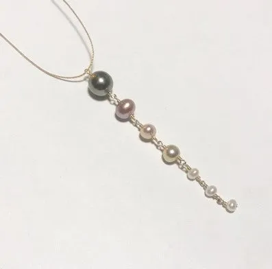 Cascade Salt Water Tahitian Pearl Necklace
