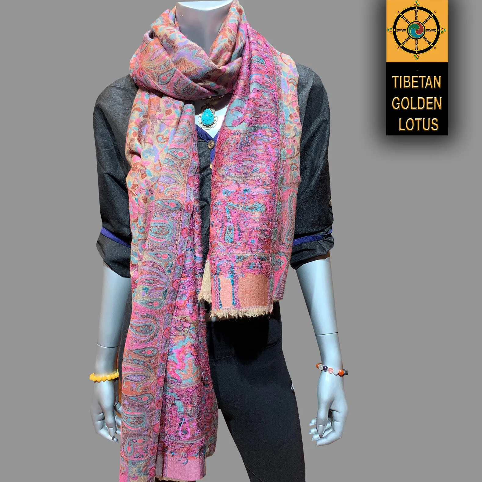 Cashmere Kani shawl scarf