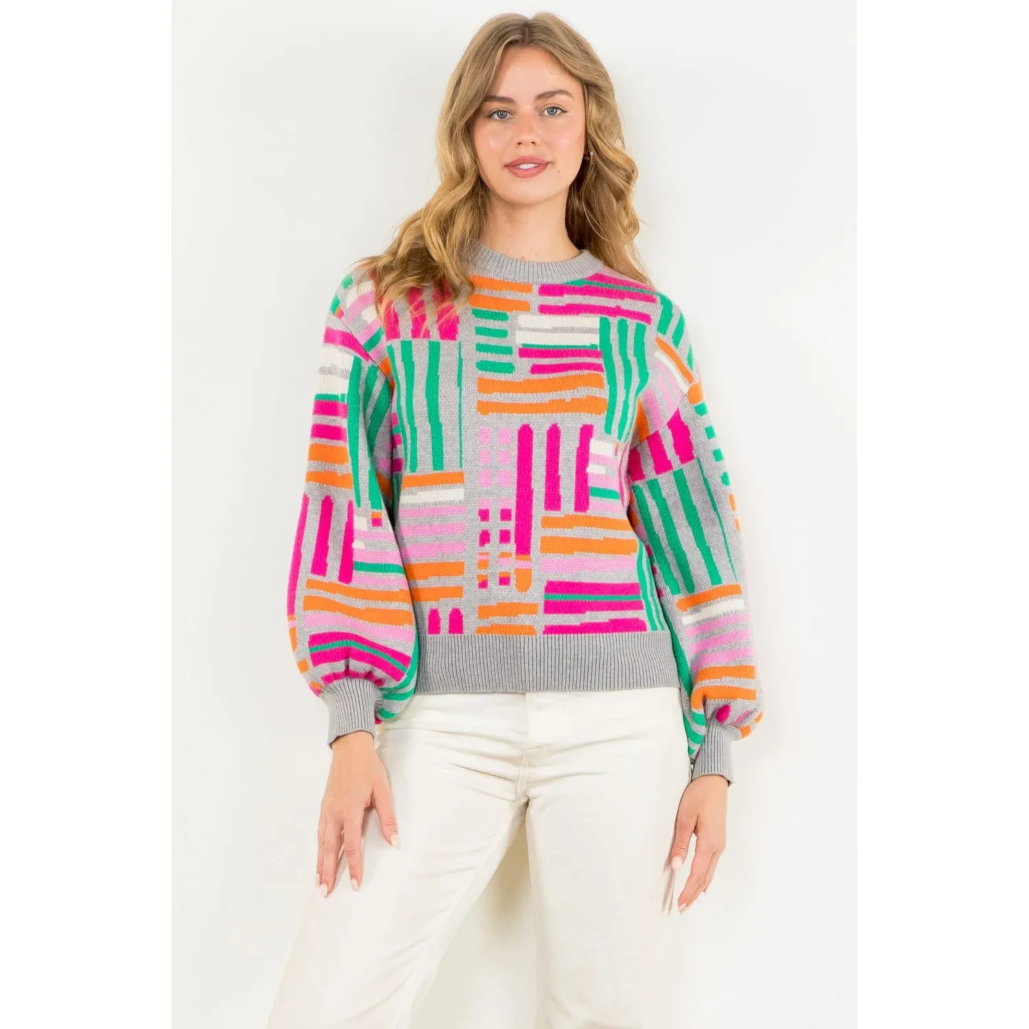 Cassandra Pattern Knit THML Sweater