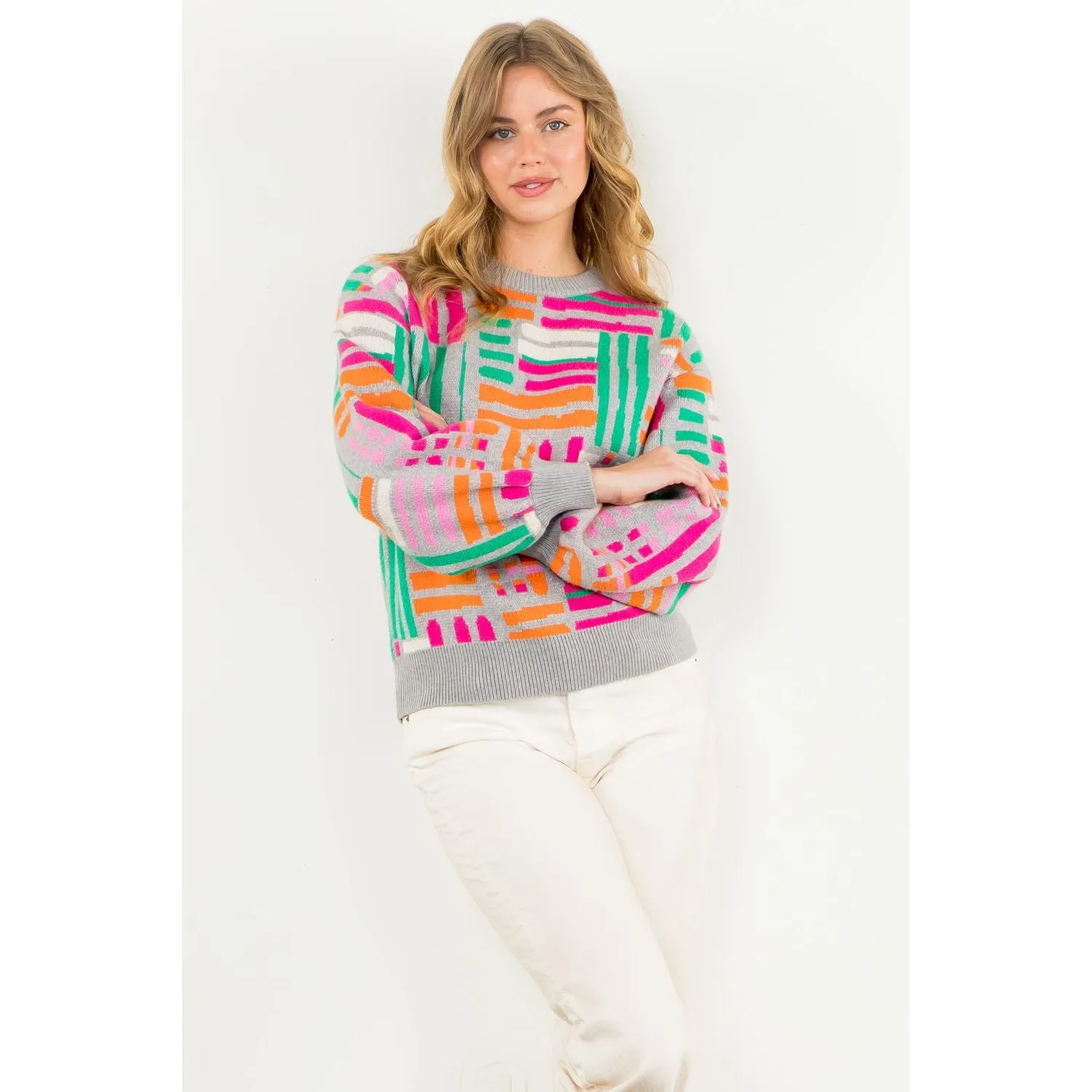 Cassandra Pattern Knit THML Sweater