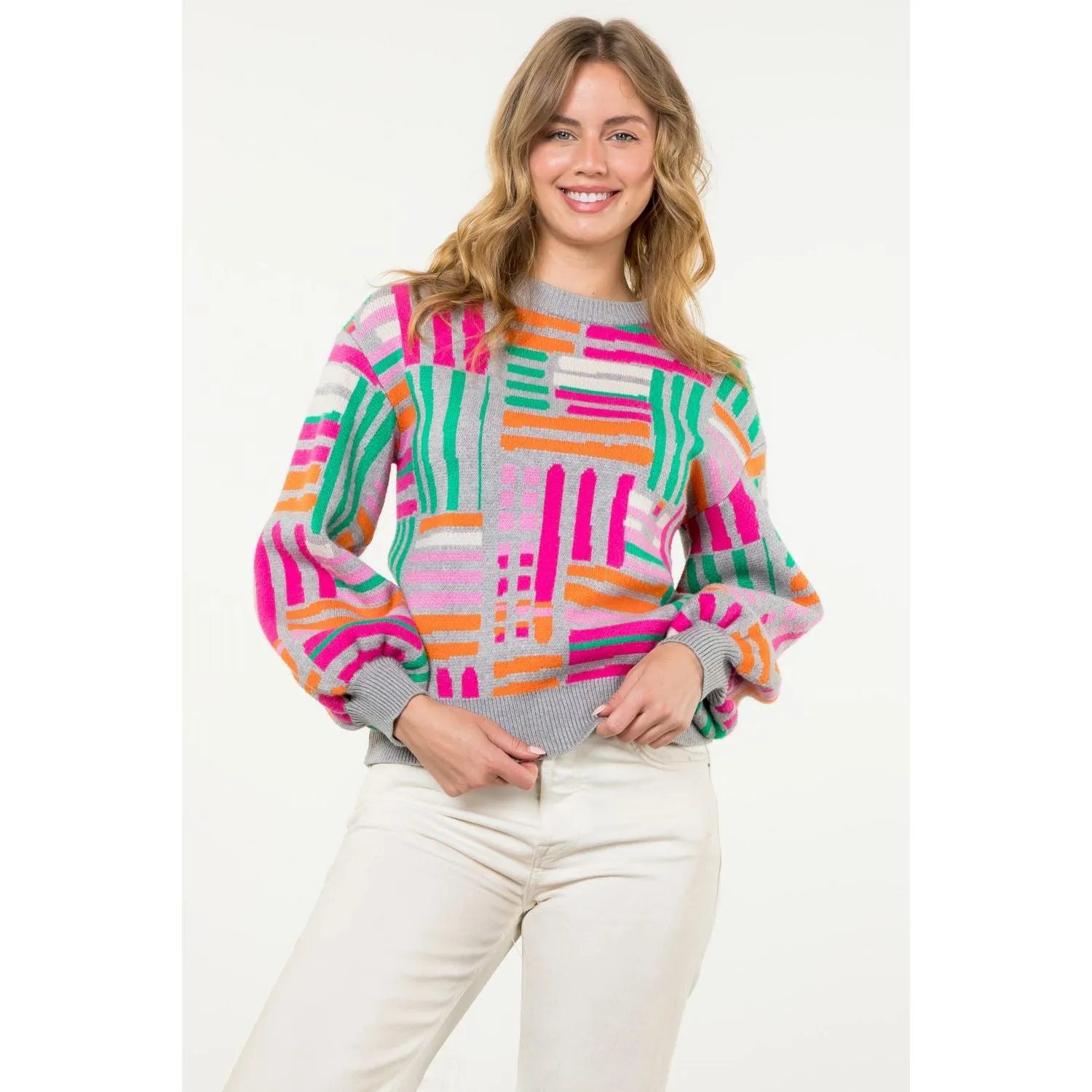 Cassandra Pattern Knit THML Sweater