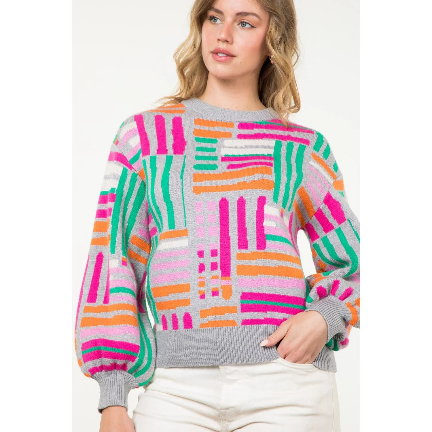 Cassandra Pattern Knit THML Sweater