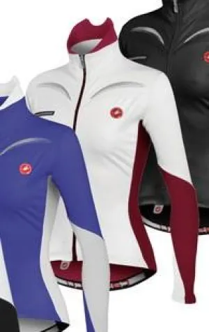 Castelli Women's Trasparente  Jersey FZ - White Burgnundy