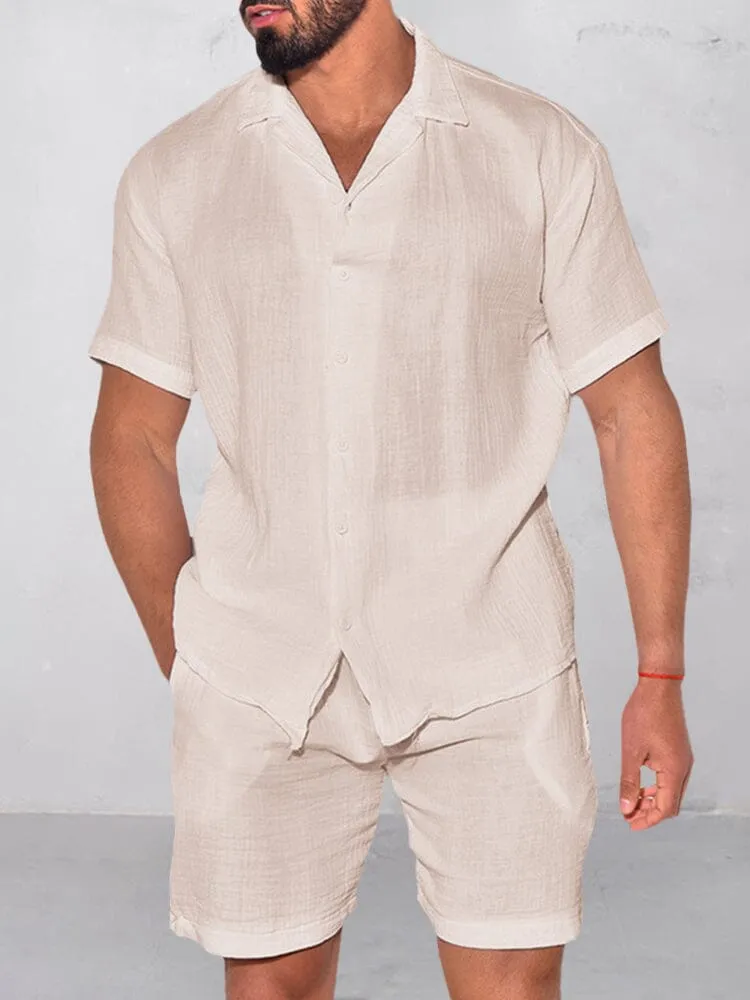 Casual 100% Cotton Shirt Set