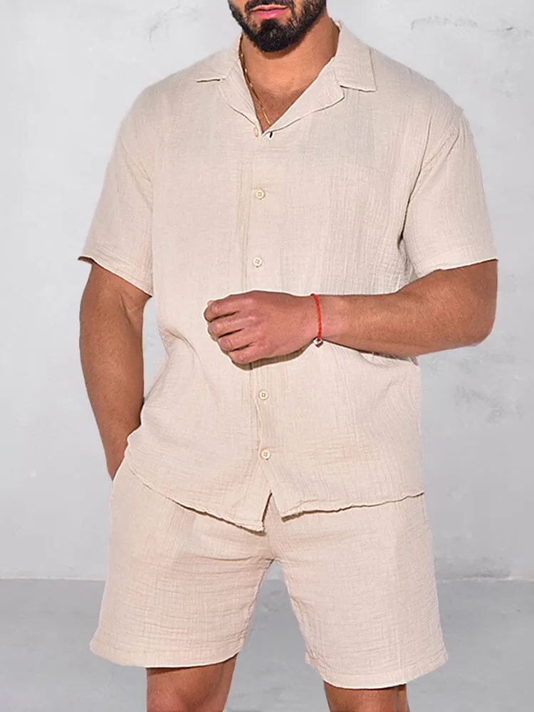 Casual 100% Cotton Shirt Set