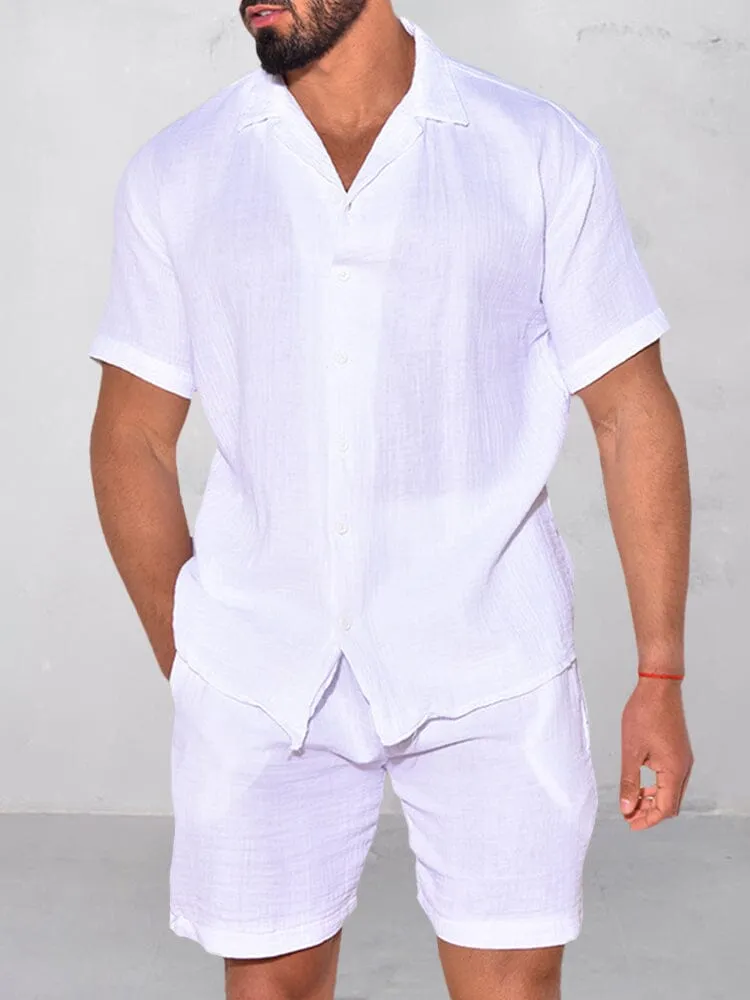 Casual 100% Cotton Shirt Set