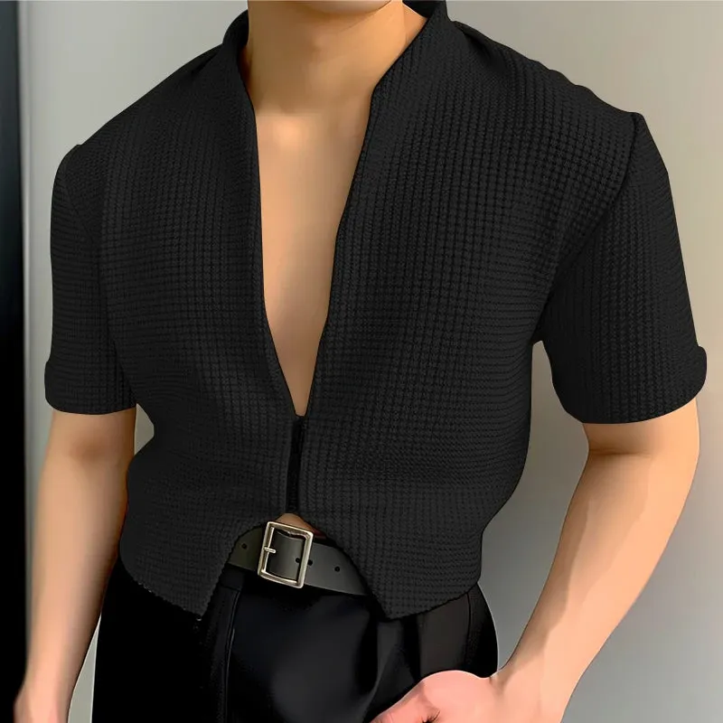 Casual Irregular Front Polyester Shirt