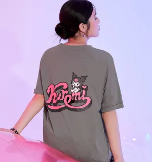 Casual Oversized Loose Sanrio Kuromi Long T-Shirt