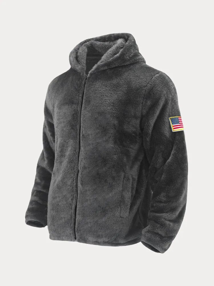Casual Thick Fleece Hooded Outerwear