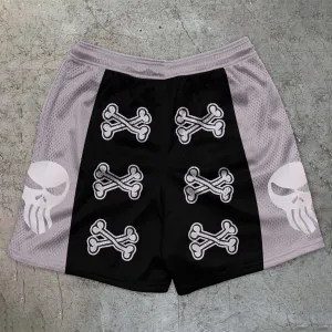 Casual Trendy Print Mesh Sports Shorts