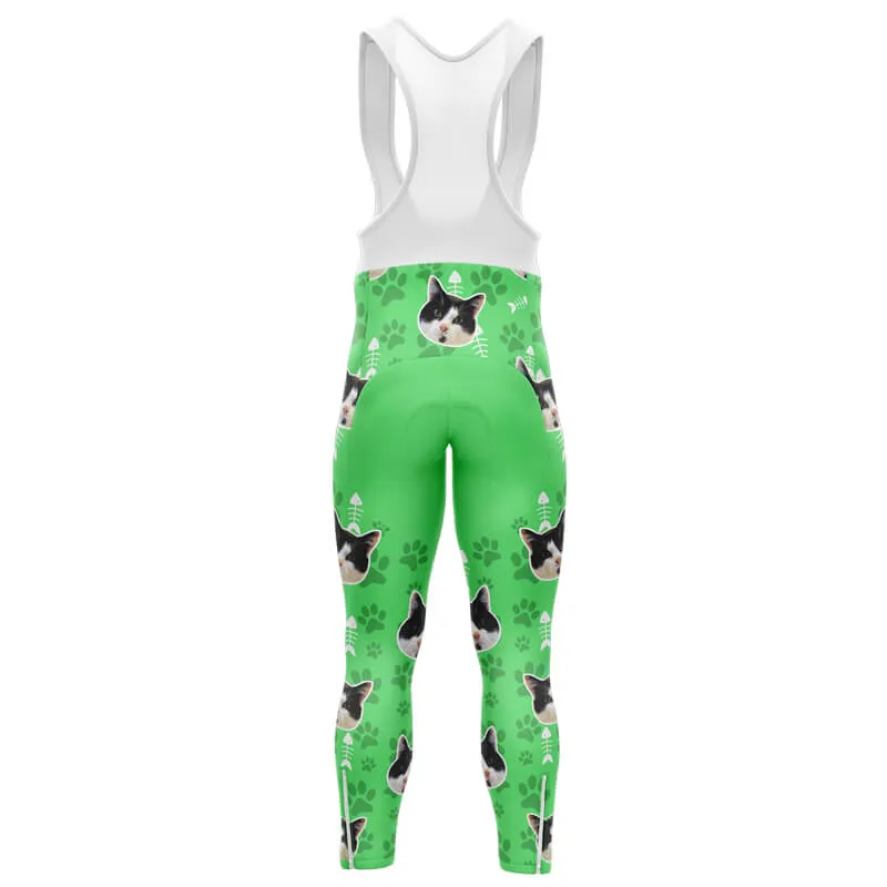 Cat Custom Face Bib & Shorts (Green)