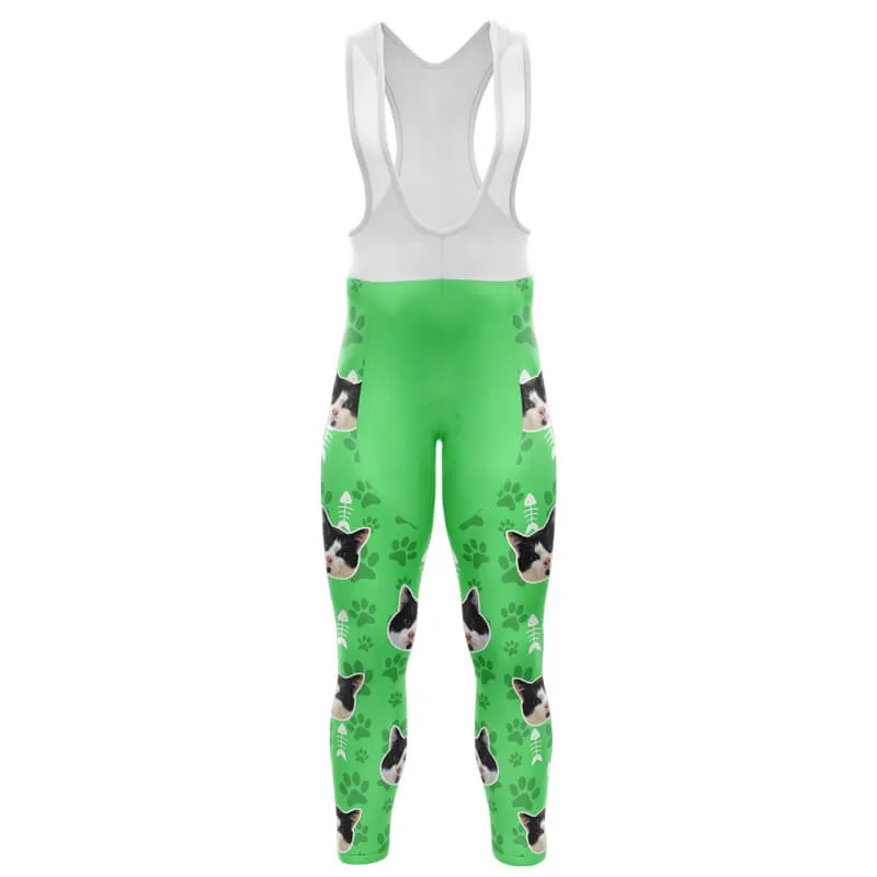 Cat Custom Face Bib & Shorts (Green)