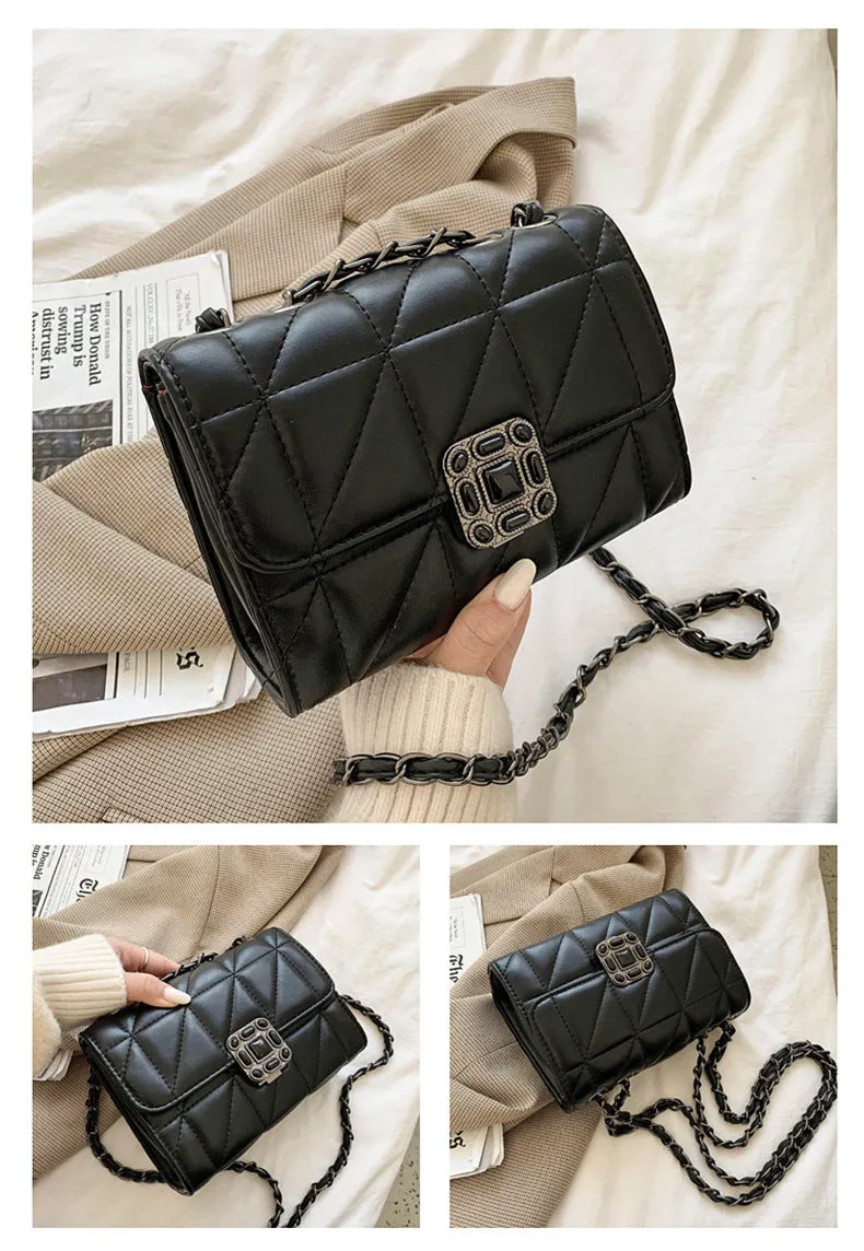 celebrity small fragrant style rhombus chain bag new women's bag ins women's bag single shoulder crossbody bag