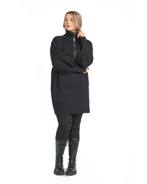 Celeste Turtleneck Sweater Dress | Black