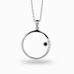 Cercle Necklace: Black Spinel & Diamond
