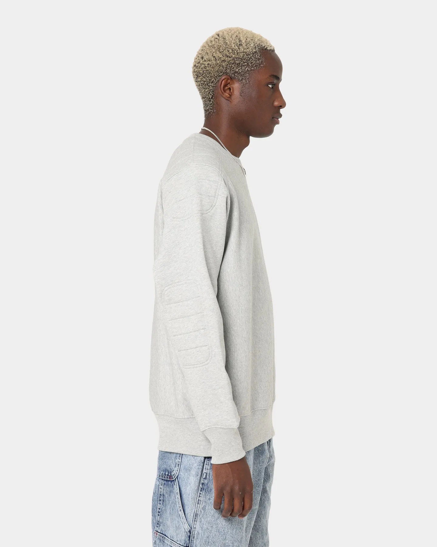 Champion Reverse Weave Collegiate Heritage Padded Crewneck Oxford Heather
