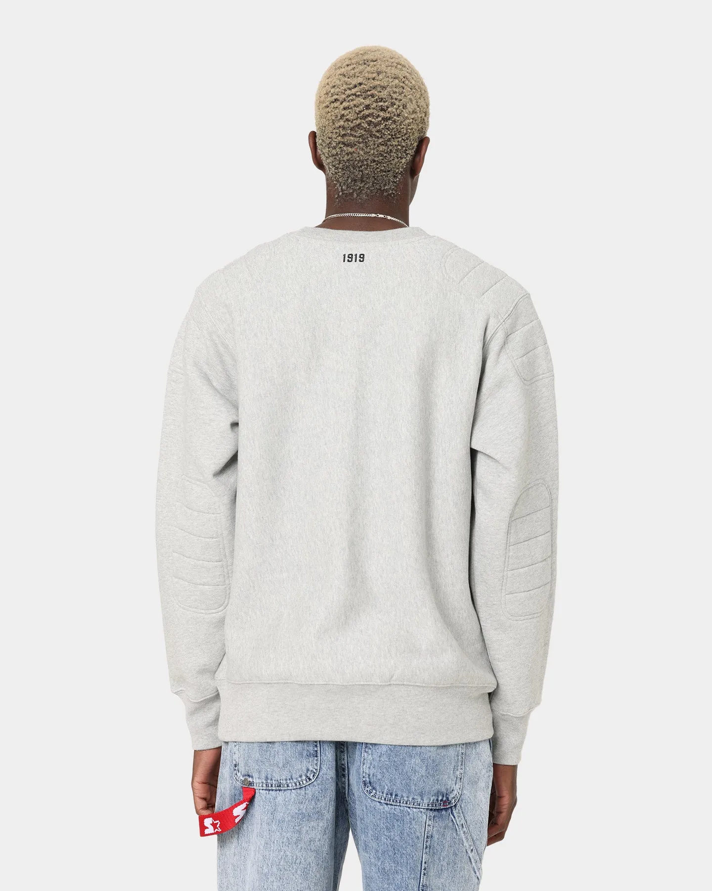 Champion Reverse Weave Collegiate Heritage Padded Crewneck Oxford Heather