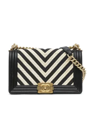 Chanel Classic Double Flap Bag Medium BlackWhite