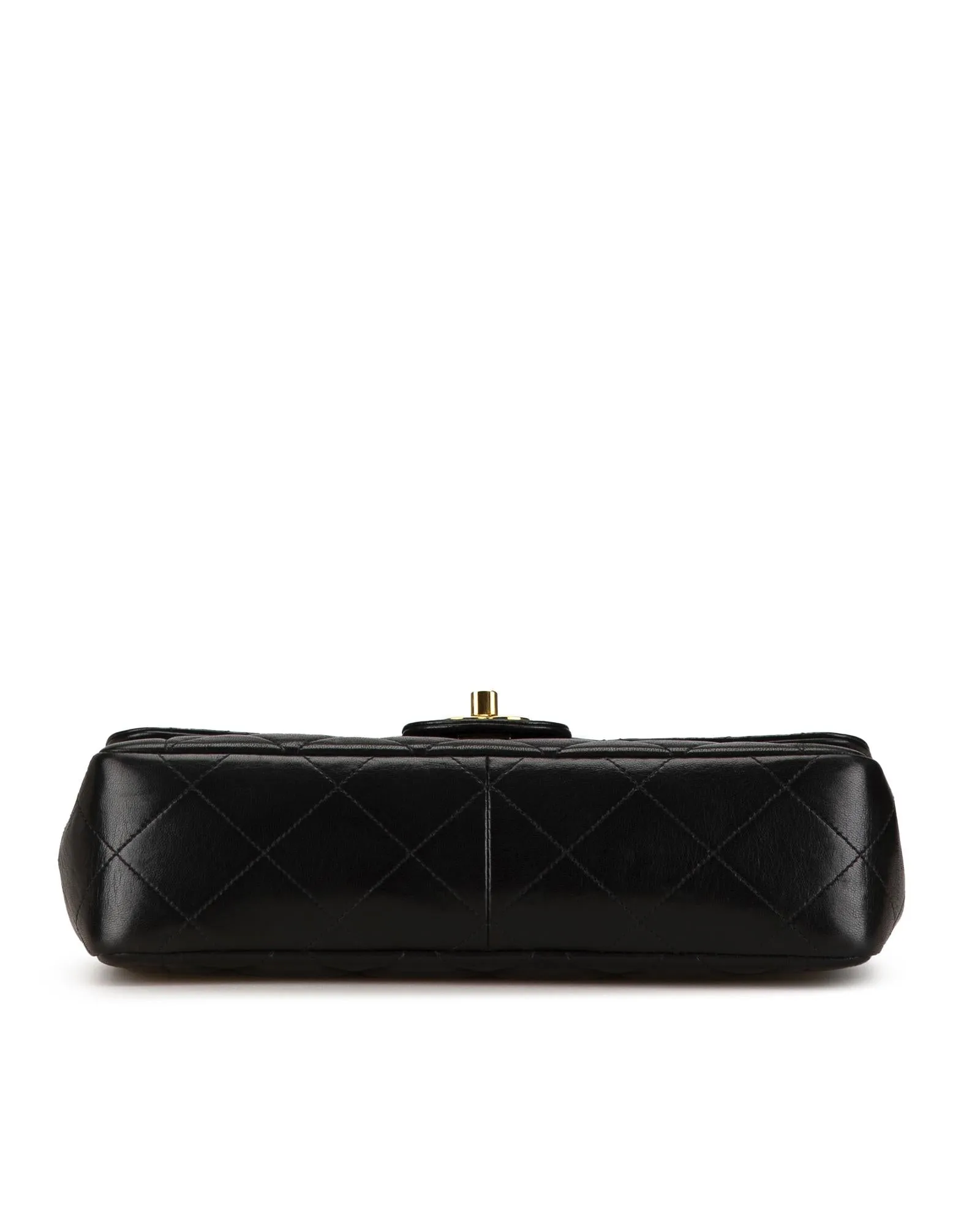 Chanel Classic Double Flap Black Lambskin Leather Shoulder Bag