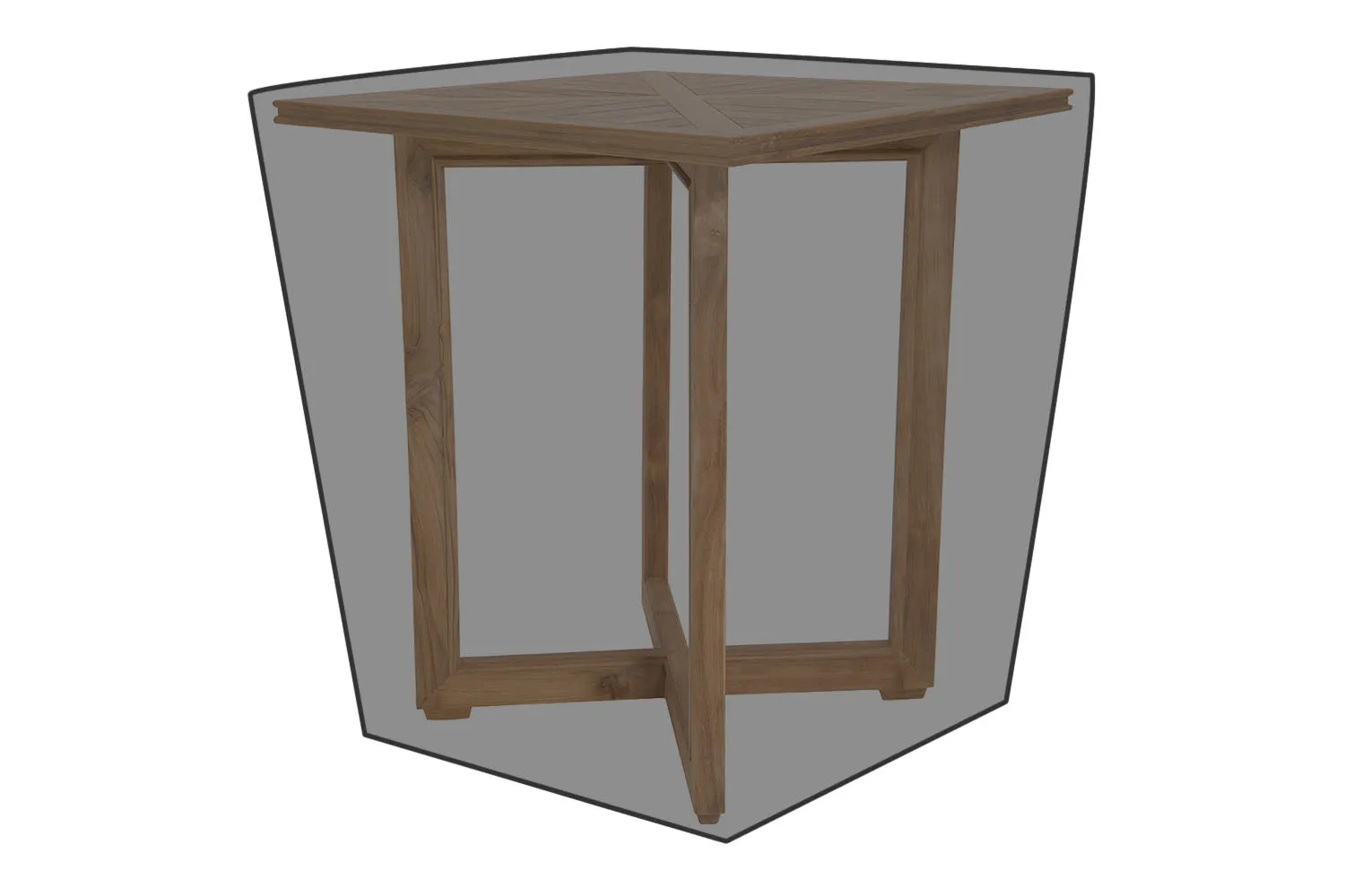 Chatsworth Square 36" Teak Outdoor Bar Table WeatherMAX Outdoor Weather Cover