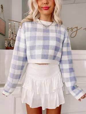 Check Point Sweater | Lavender