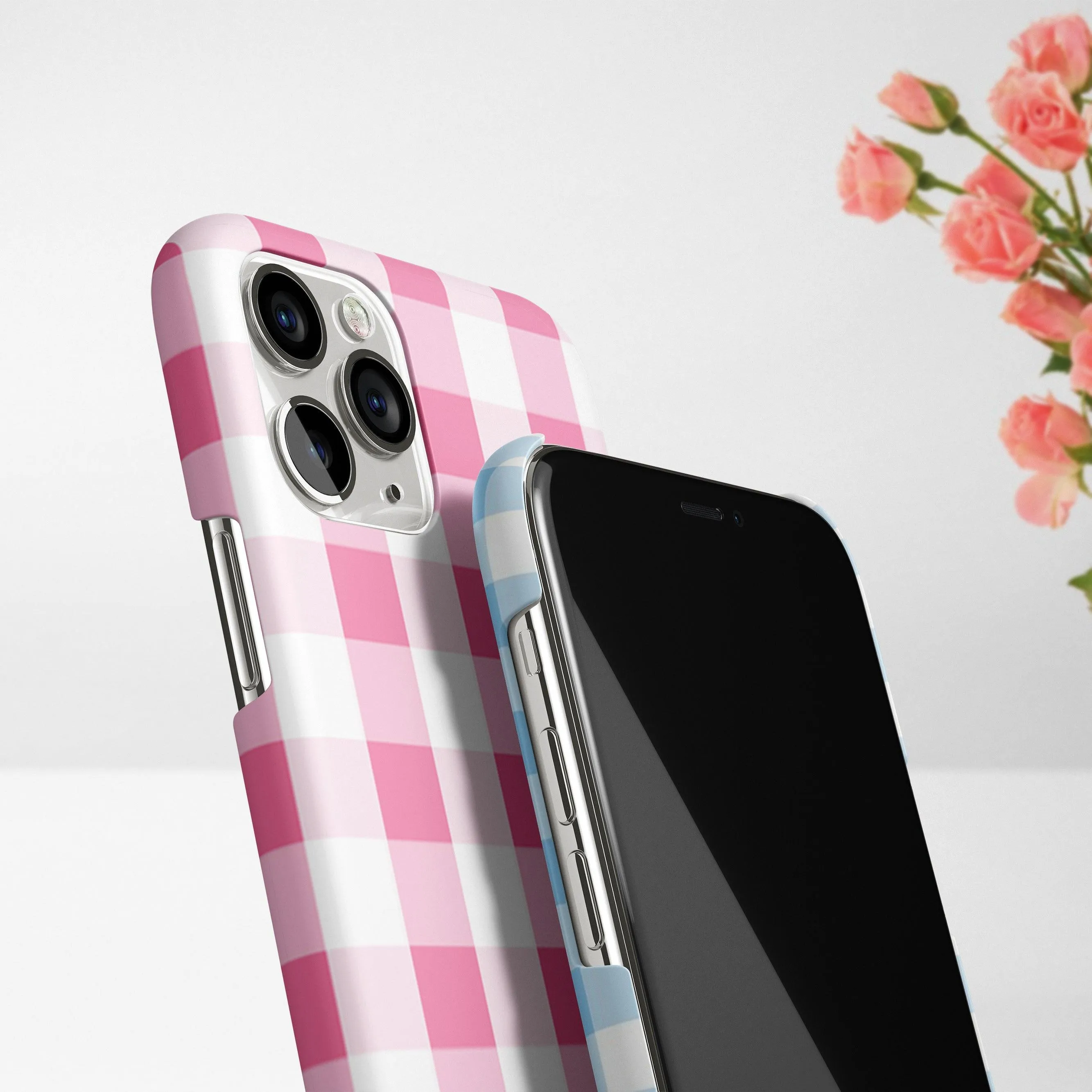 Check Print Slim Matte Phone Case Cover
